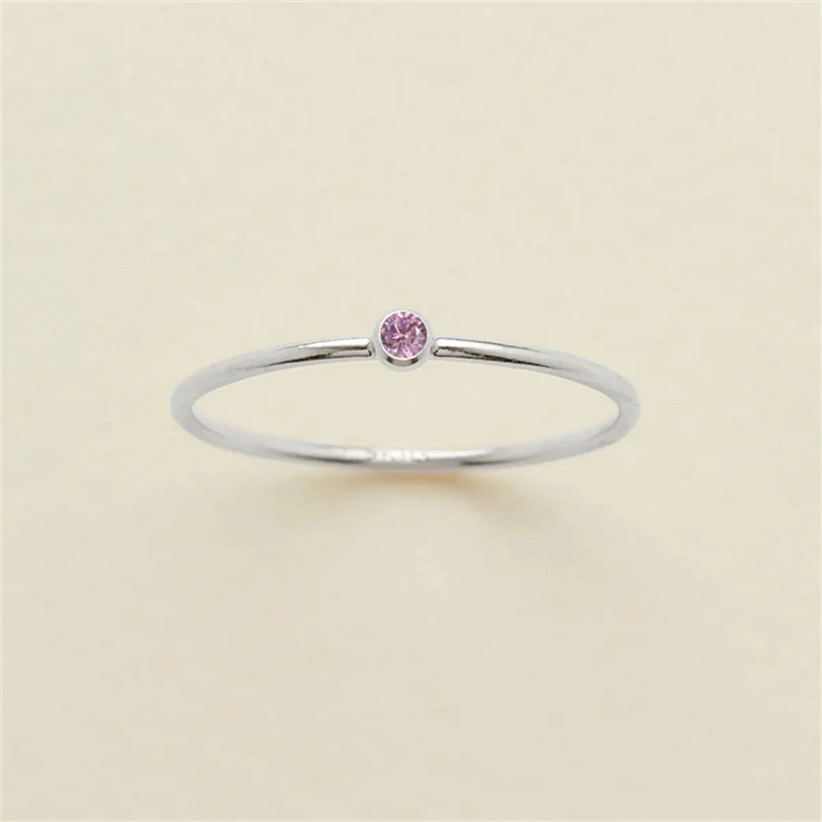 Wholesale Jewelry Simple Style Classic Style Solid Color 304 Stainless Steel Rhinestones Inlay Rings