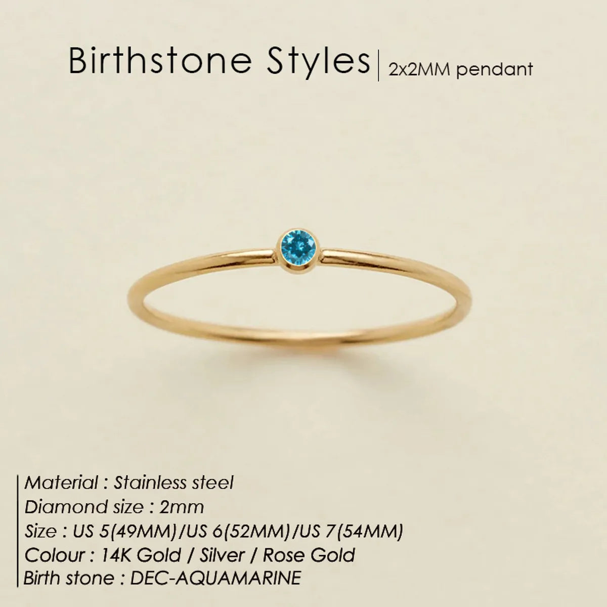 Wholesale Jewelry Simple Style Classic Style Solid Color 304 Stainless Steel Rhinestones Inlay Rings