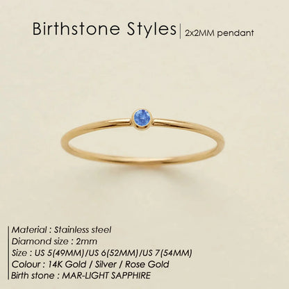 Wholesale Jewelry Simple Style Classic Style Solid Color 304 Stainless Steel Rhinestones Inlay Rings