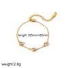 Wholesale Jewelry Simple Style Classic Style Solid Color 304 Stainless Steel Zircon 18K Gold Plated Plating Bracelets Anklet