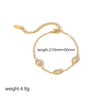 Wholesale Jewelry Simple Style Classic Style Solid Color 304 Stainless Steel Zircon 18K Gold Plated Plating Bracelets Anklet