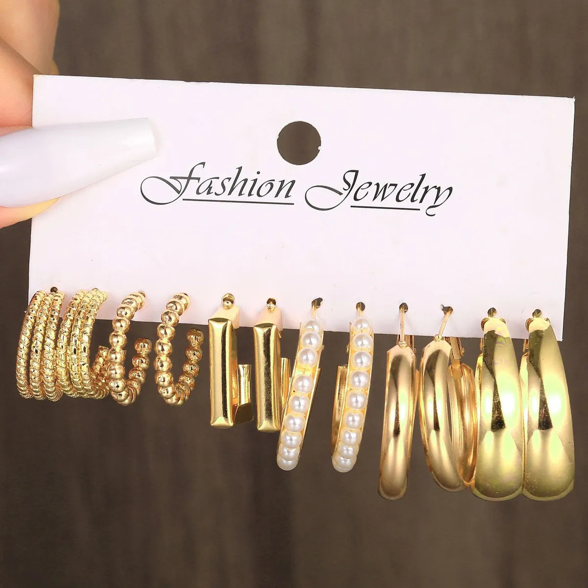 Wholesale Jewelry Simple Style Classic Style Solid Color Alloy Gold Plated Plating Earrings