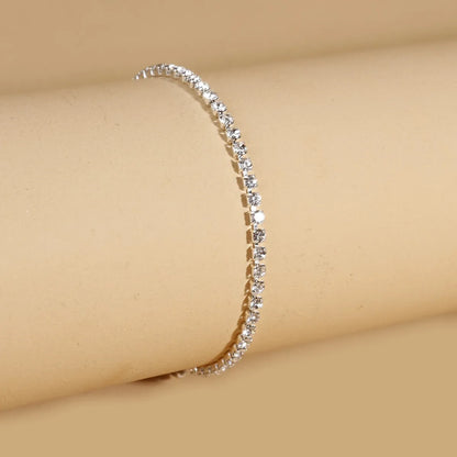 Wholesale Jewelry Simple Style Classic Style Solid Color Metal Iron Chain Rhinestones Inlay Bracelets