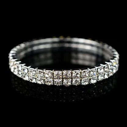 Wholesale Jewelry Simple Style Classic Style Solid Color Metal Iron Chain Rhinestones Inlay Bracelets