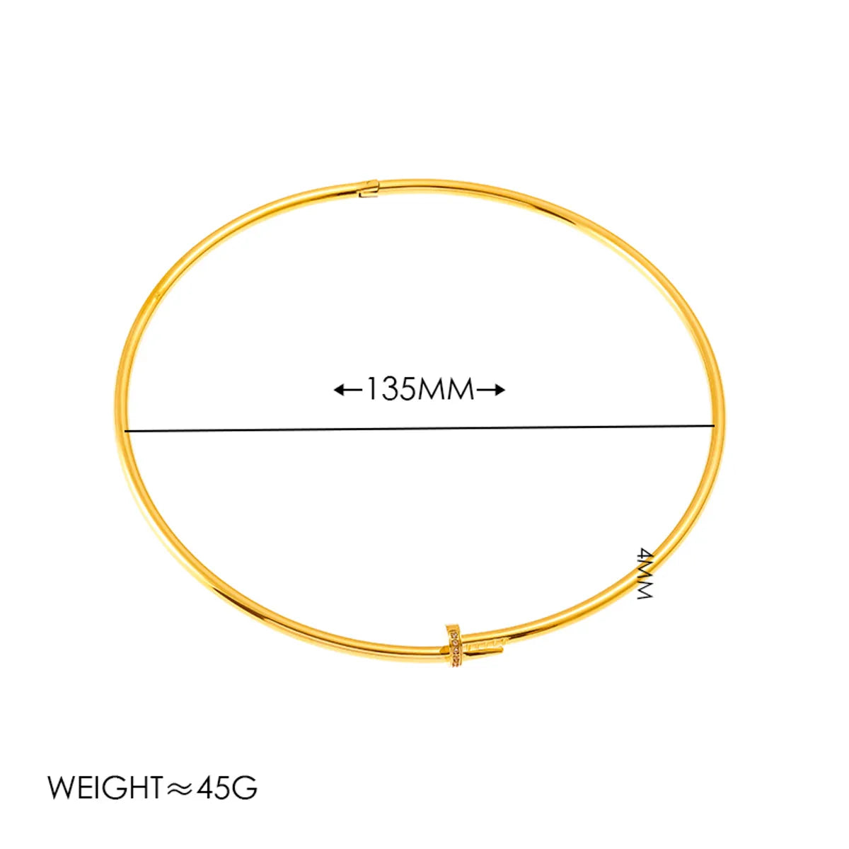 Wholesale Jewelry Simple Style Classic Style Solid Color Titanium Steel 18K Gold Plated Plating Choker