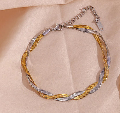 Wholesale Jewelry Simple Style Classic Style Solid Color Titanium Steel Plating Bracelets Necklace