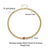 Wholesale Jewelry Simple Style Classic Style Square 304 Stainless Steel Zircon 18K Gold Plated Inlay Necklace