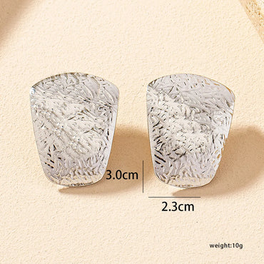 Wholesale Jewelry Simple Style Classic Style Square Alloy 14k Gold Plated Plating Ear Studs