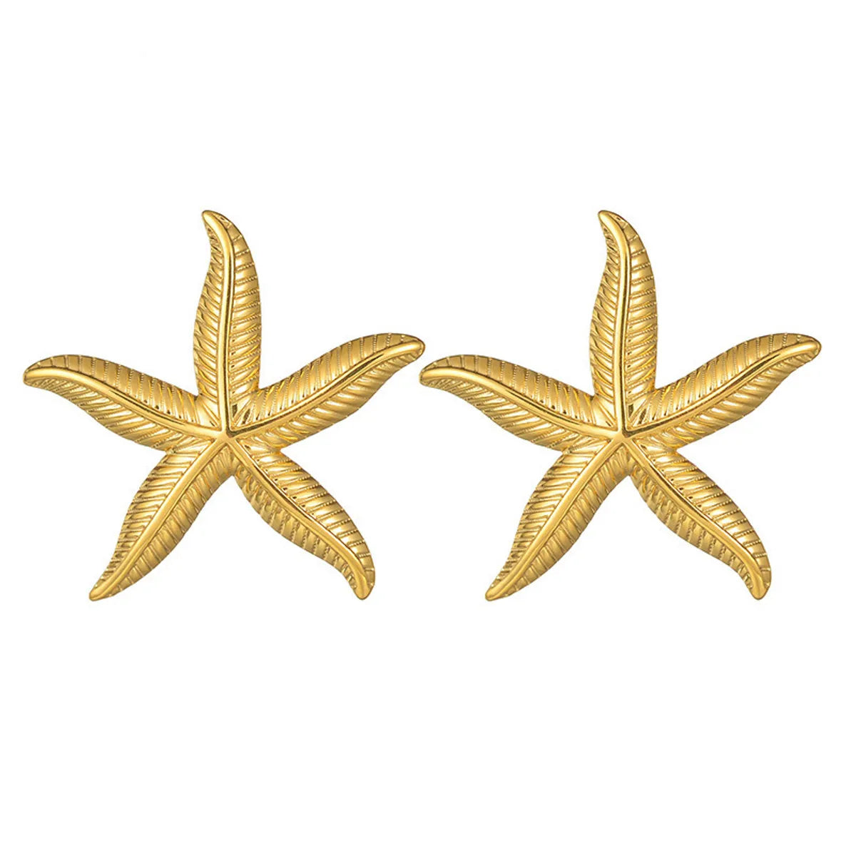 Wholesale Jewelry Simple Style Classic Style Starfish 304 Stainless Steel Plating Rings Earrings