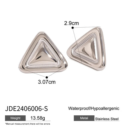 Wholesale Jewelry Simple Style Classic Style Triangle 304 Stainless Steel Jewelry Set