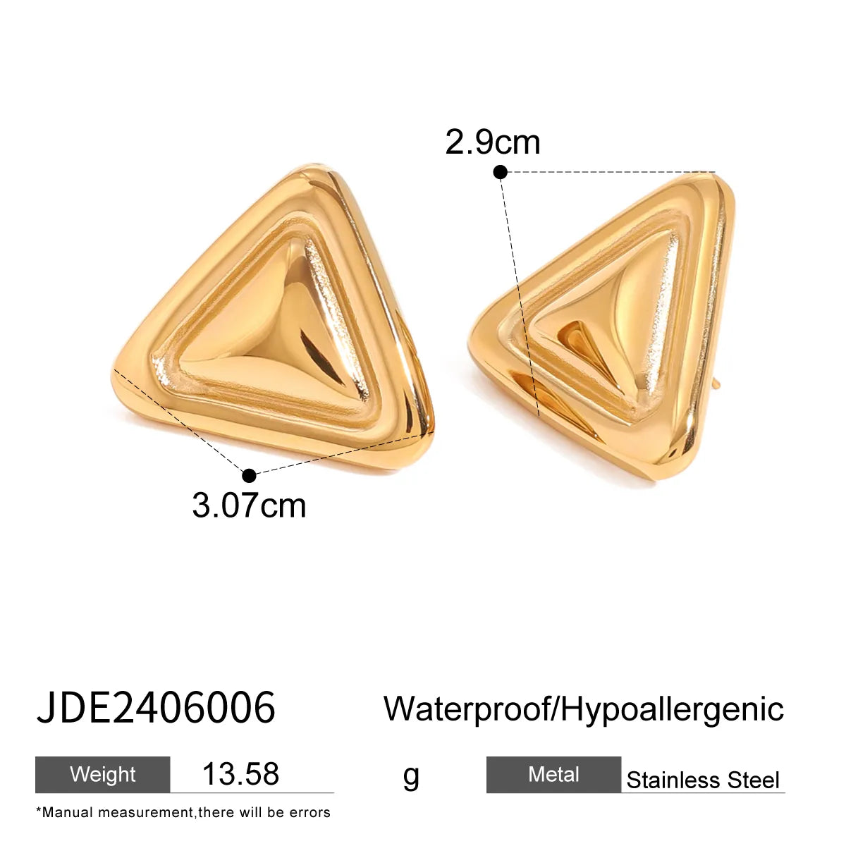 Wholesale Jewelry Simple Style Classic Style Triangle 304 Stainless Steel Jewelry Set