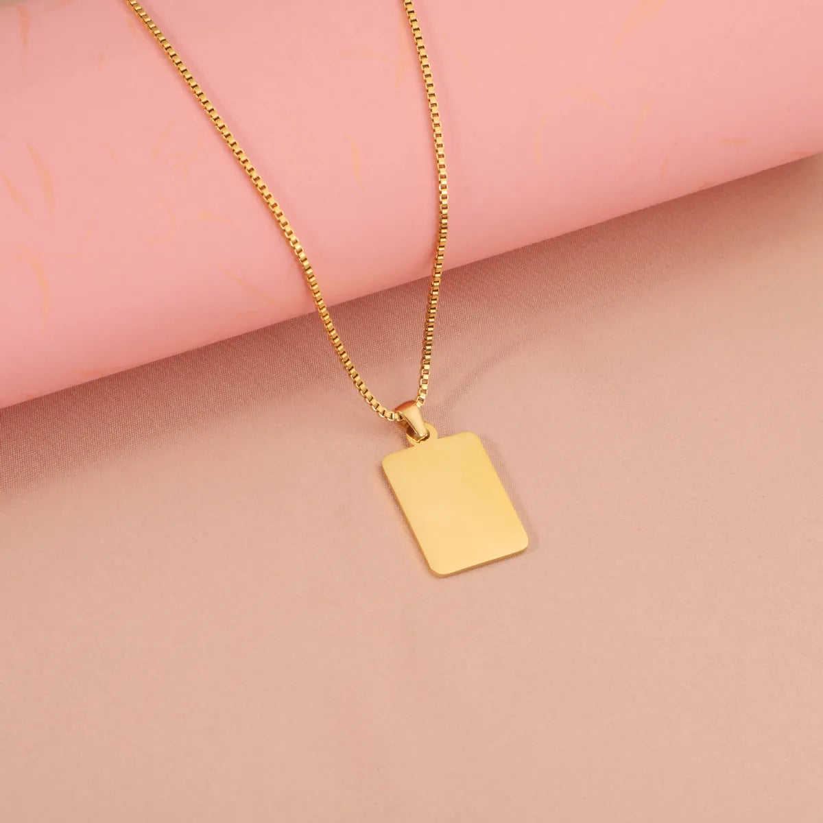 Wholesale Jewelry Simple Style Classic Style U Shape 304 Stainless Steel Plating Pendant Necklace