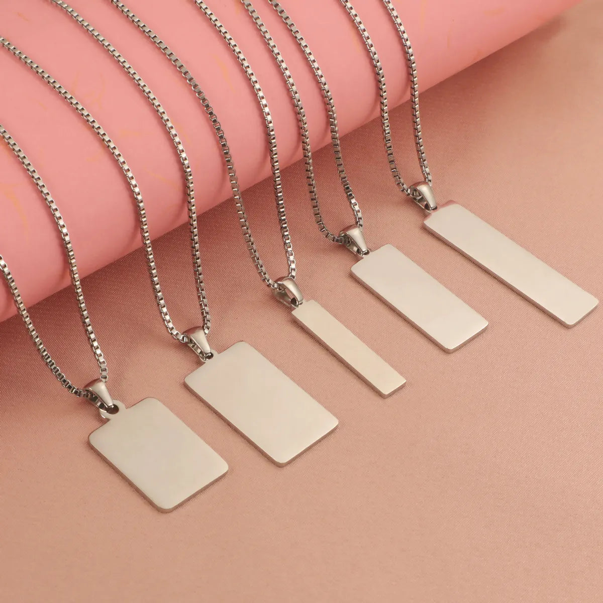 Wholesale Jewelry Simple Style Classic Style U Shape 304 Stainless Steel Plating Pendant Necklace