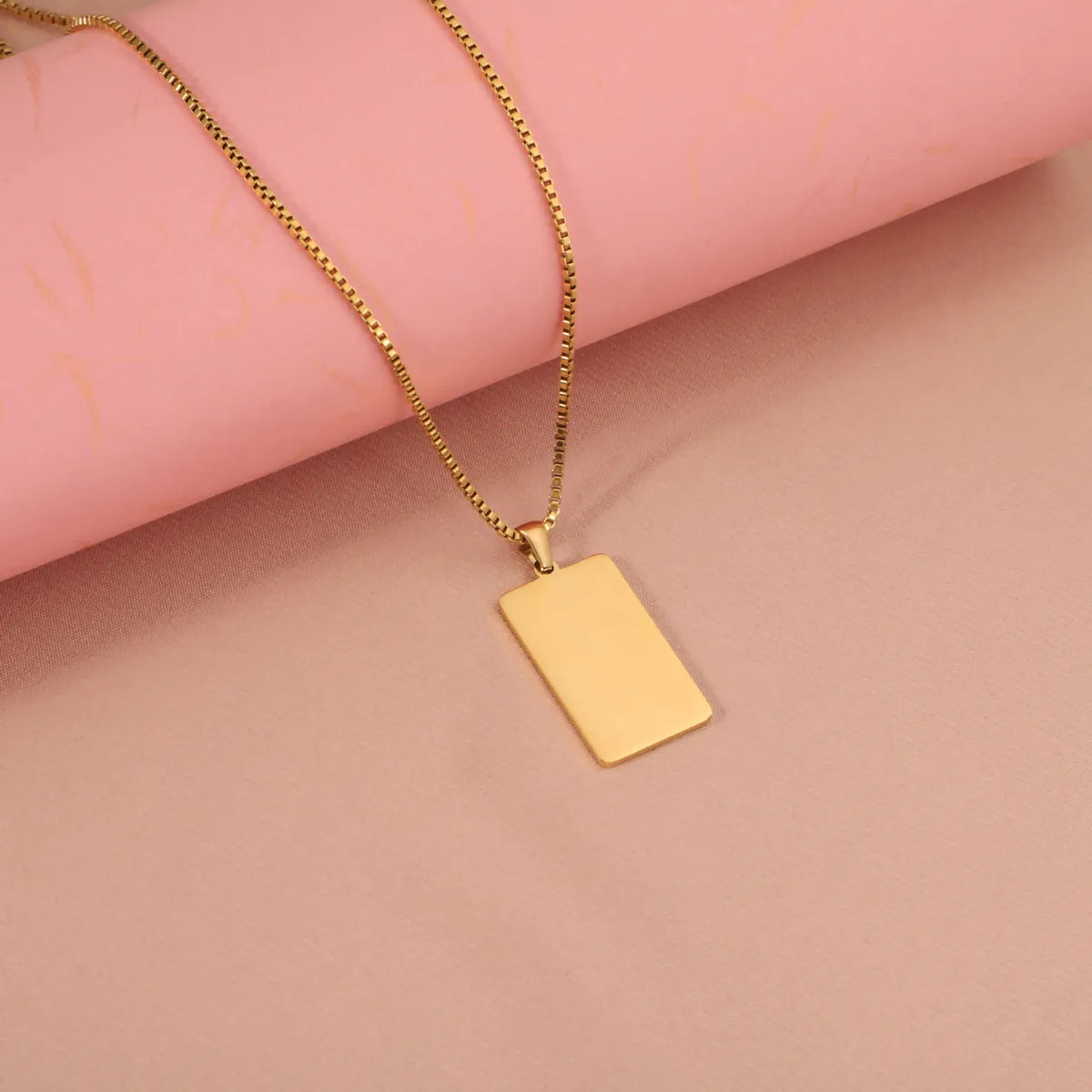 Wholesale Jewelry Simple Style Classic Style U Shape 304 Stainless Steel Plating Pendant Necklace