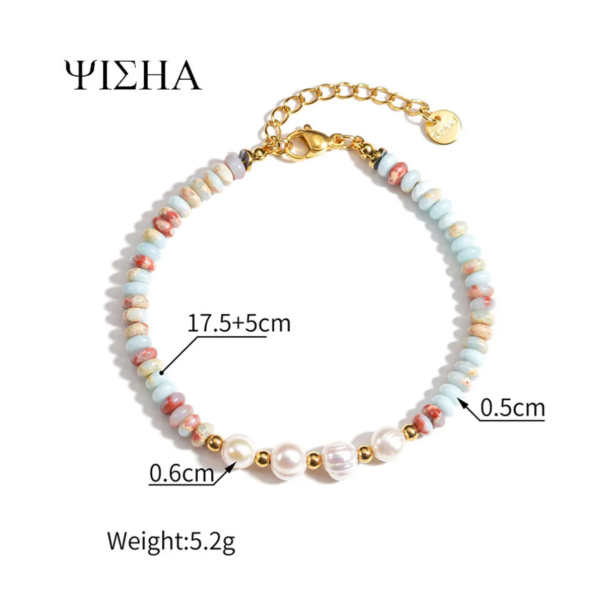 Wholesale Jewelry Simple Style Color Block Titanium Steel Beaded Bracelets