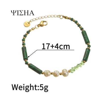 Wholesale Jewelry Simple Style Color Block Titanium Steel Beaded Bracelets