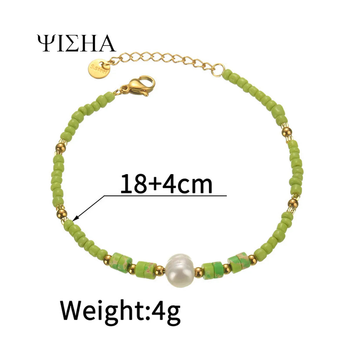 Wholesale Jewelry Simple Style Color Block Titanium Steel Beaded Bracelets