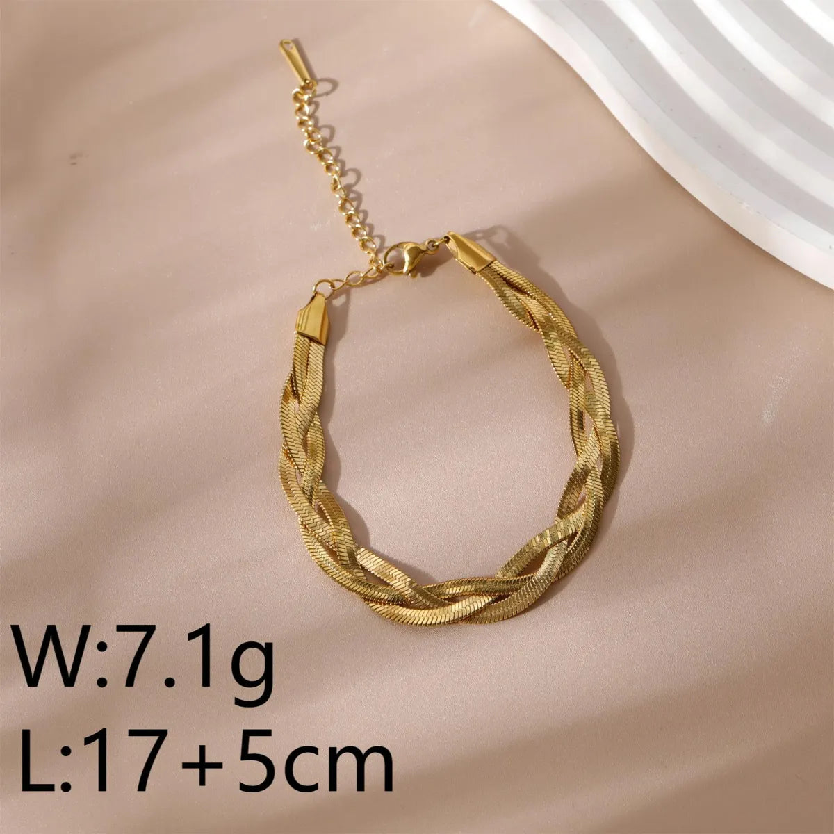 Wholesale Jewelry Simple Style Commute Geometric 304 Stainless Steel 18K Gold Plated White Gold Plated Chain Bracelets Necklace