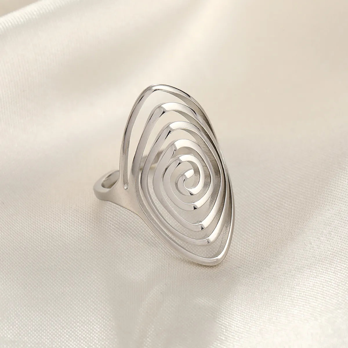 Wholesale Jewelry Simple Style Commute Geometric 304 Stainless Steel Plating Open Rings