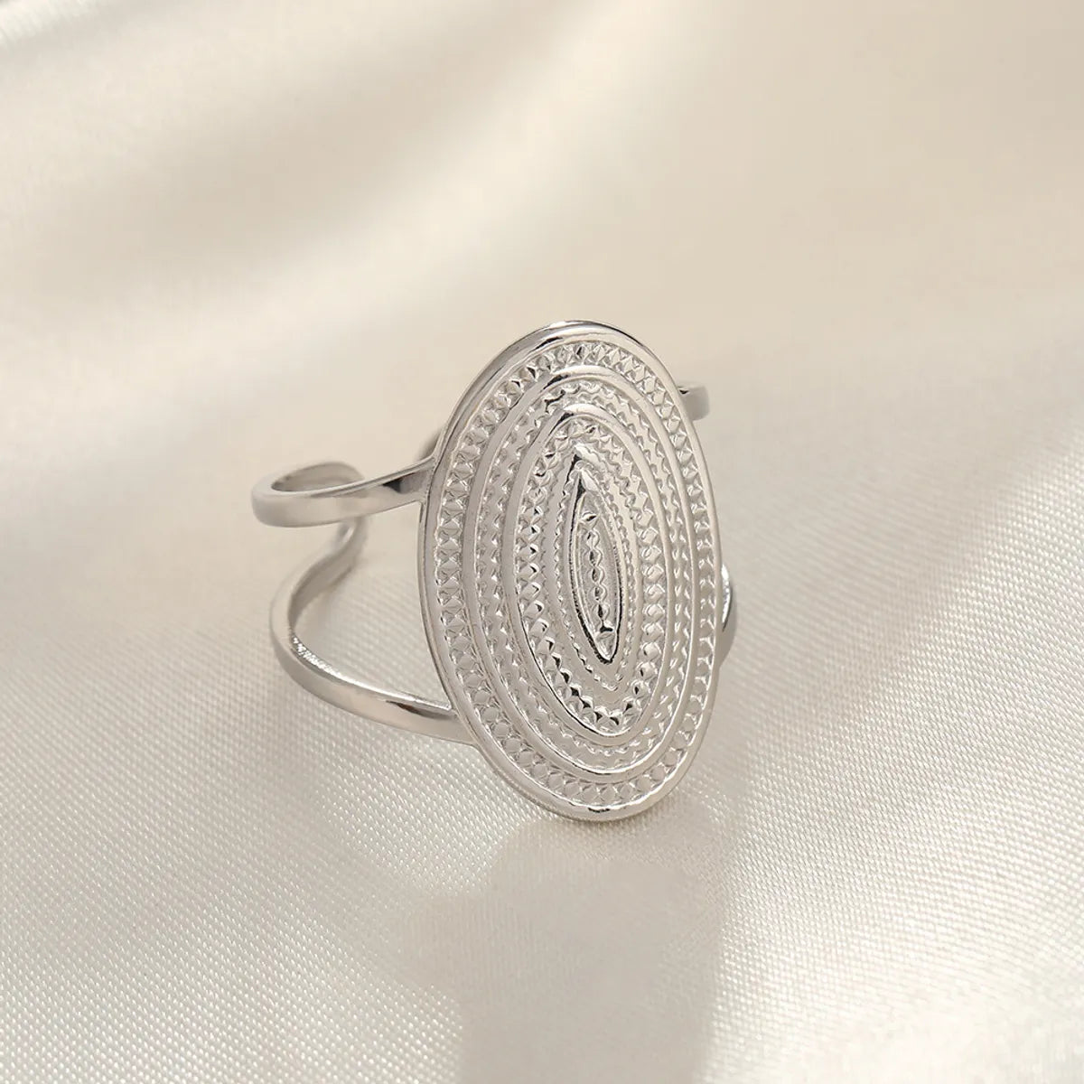 Wholesale Jewelry Simple Style Commute Geometric 304 Stainless Steel Plating Open Rings