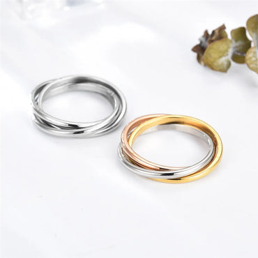 Wholesale Jewelry Simple Style Commute Lines Titanium Steel Plating Rings