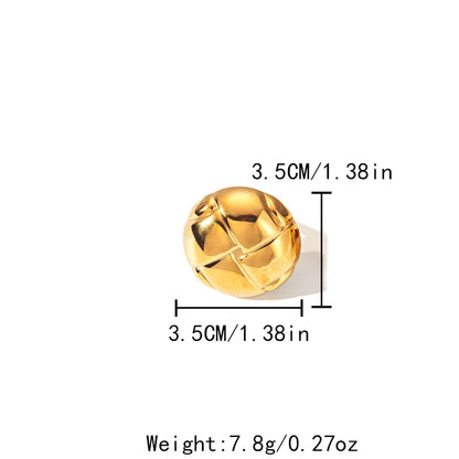 Wholesale Jewelry Simple Style Commute Round 304 Stainless Steel 14K Gold Plated Open Rings