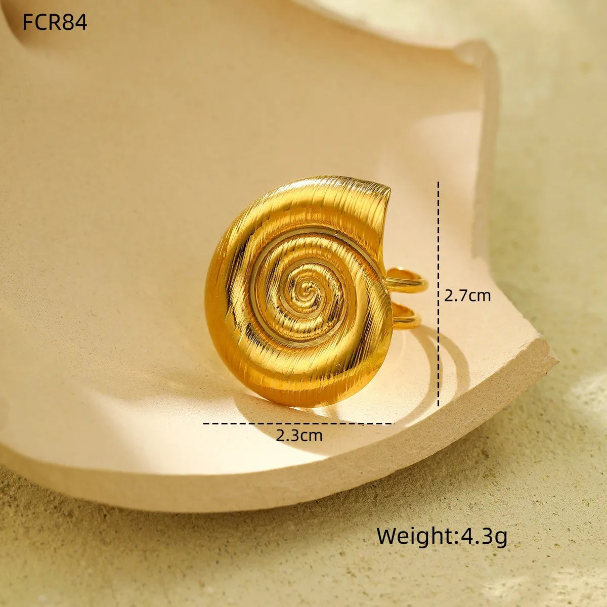 Wholesale Jewelry Simple Style Conch 304 Stainless Steel Rings