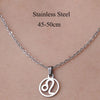 Wholesale Jewelry Simple Style Constellation 201 Stainless Steel Polishing Hollow Out Pendant Necklace