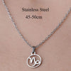 Wholesale Jewelry Simple Style Constellation 201 Stainless Steel Polishing Hollow Out Pendant Necklace