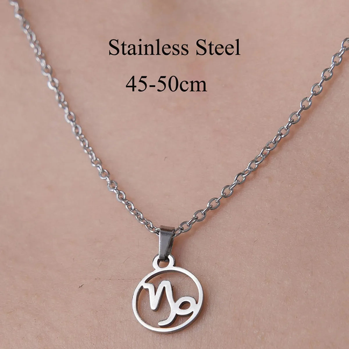 Wholesale Jewelry Simple Style Constellation 201 Stainless Steel Polishing Hollow Out Pendant Necklace