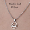 Wholesale Jewelry Simple Style Constellation 201 Stainless Steel Polishing Hollow Out Pendant Necklace