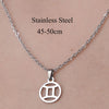 Wholesale Jewelry Simple Style Constellation 201 Stainless Steel Polishing Hollow Out Pendant Necklace