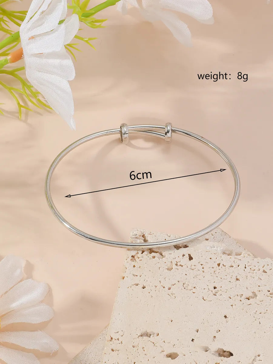 Simple Style Cross Heart Shape Knot Alloy Iron Plating Women'S Bangle