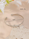 Simple Style Cross Heart Shape Knot Alloy Iron Plating Women'S Bangle