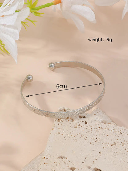 Simple Style Cross Heart Shape Knot Alloy Iron Plating Women'S Bangle