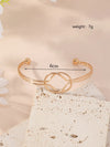 Simple Style Cross Heart Shape Knot Alloy Iron Plating Women'S Bangle