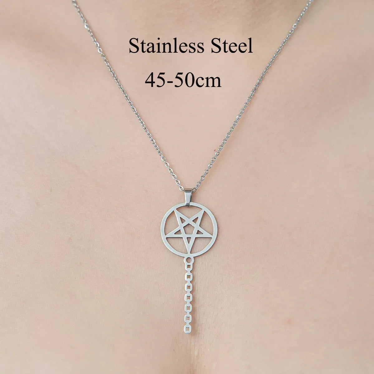 Wholesale Jewelry Simple Style Cross Moon Flower 201 Stainless Steel Polishing Pendant Necklace