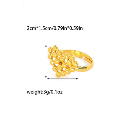 Wholesale Jewelry Simple Style Eight Awn Star Heart Shape Bow Knot 304 Stainless Steel 14K Gold Plated Open Rings