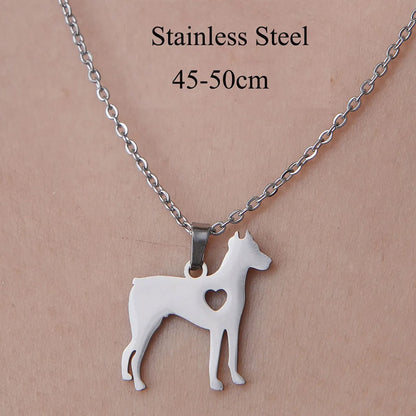 Wholesale Jewelry Simple Style Elephant Little Bear Dog 201 Stainless Steel Polishing Hollow Out Pendant Necklace