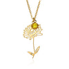 Wholesale Jewelry Simple Style Floral 304 Stainless Steel Plating Pendant Necklace