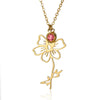 Wholesale Jewelry Simple Style Floral 304 Stainless Steel Plating Pendant Necklace