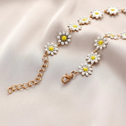 Wholesale Jewelry Simple Style Flower Alloy Necklace