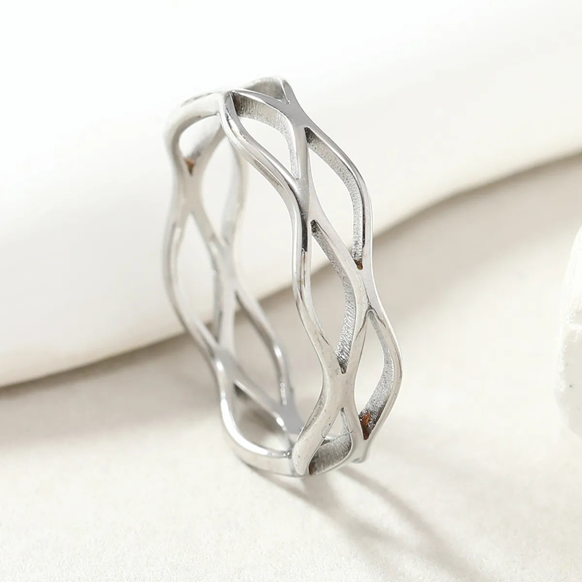 Wholesale Jewelry Simple Style Geometric 201 Stainless Steel Plating Rings