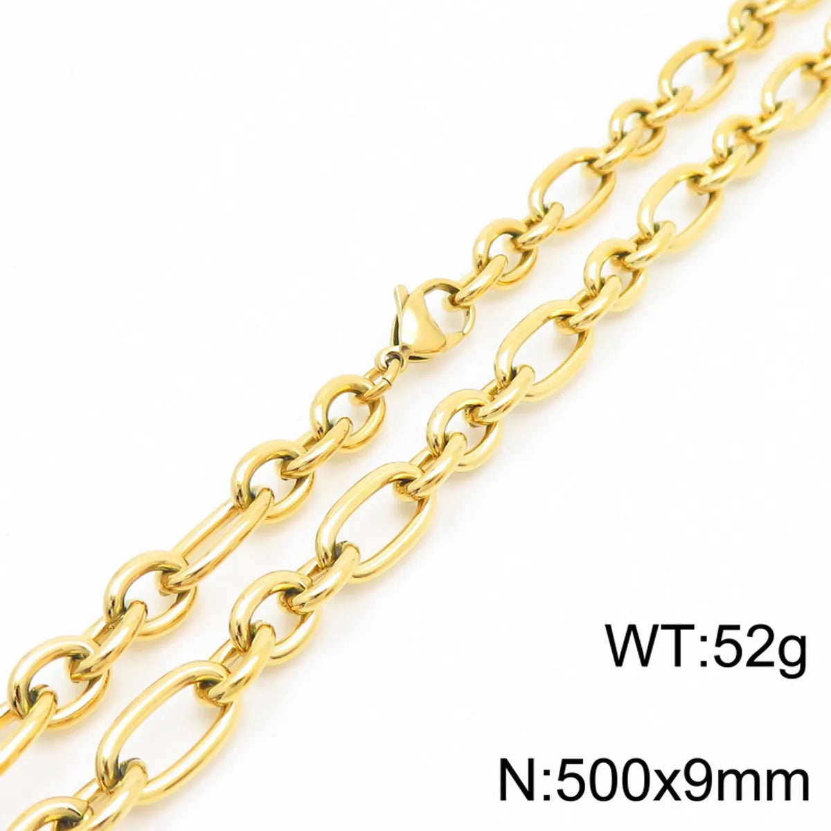 Wholesale Jewelry Simple Style Geometric 304 Stainless Steel 18K Gold Plated Bracelets Necklace