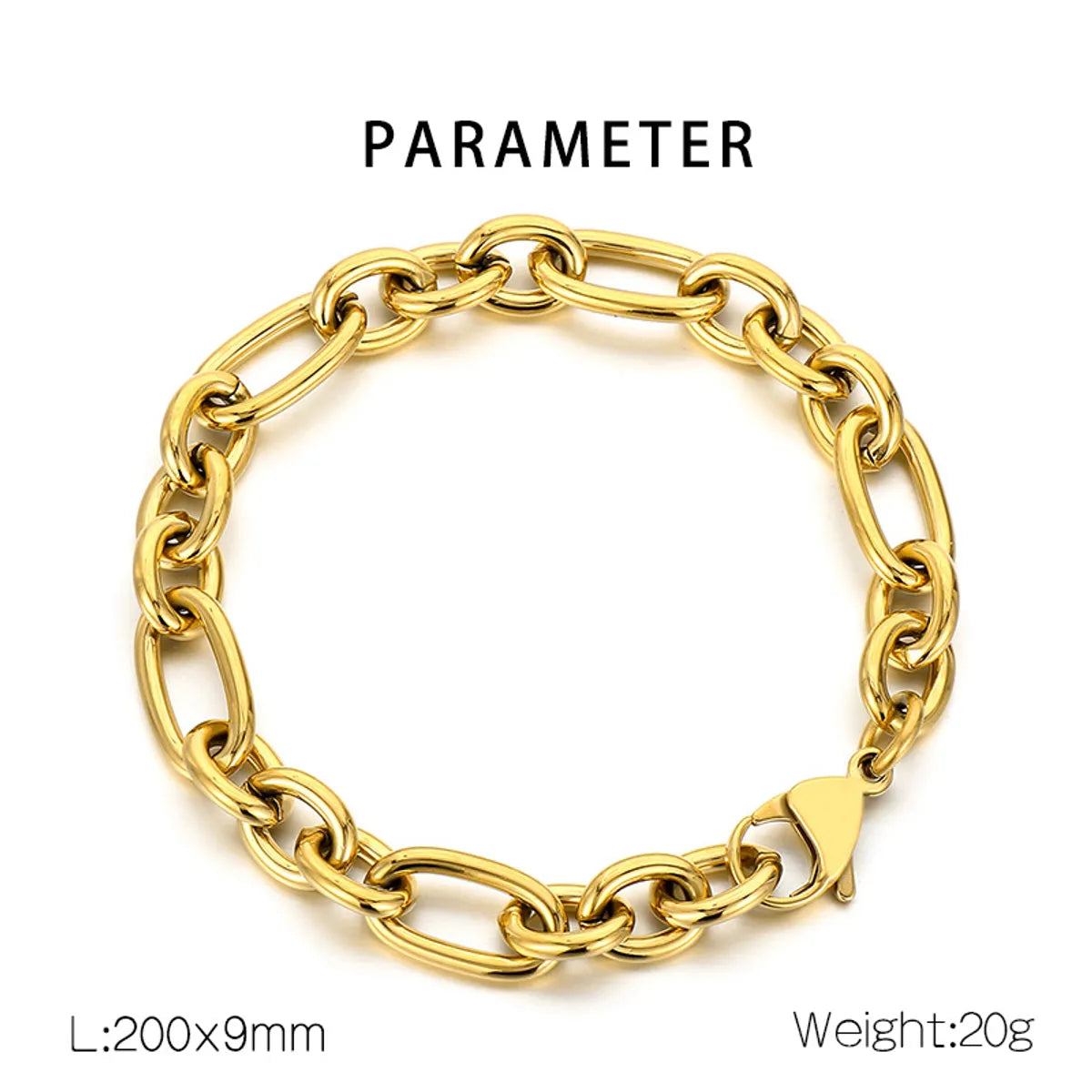 Wholesale Jewelry Simple Style Geometric 304 Stainless Steel 18K Gold Plated Bracelets Necklace