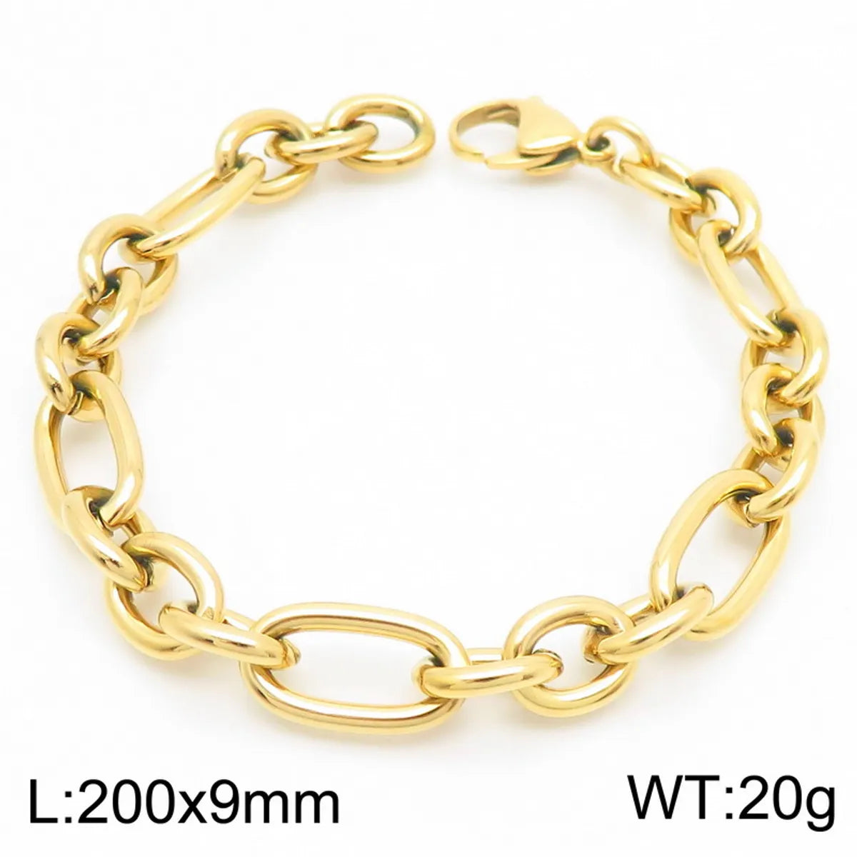 Wholesale Jewelry Simple Style Geometric 304 Stainless Steel 18K Gold Plated Bracelets Necklace