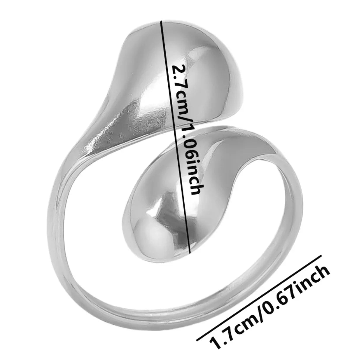 Wholesale Jewelry Simple Style Geometric 304 Stainless Steel 18K Gold Plated Irregular Polishing Open Rings