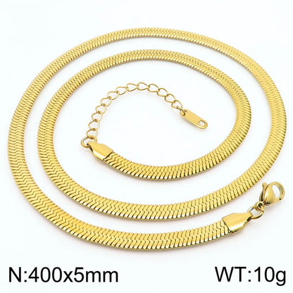 Wholesale Jewelry Simple Style Geometric 304 Stainless Steel 18K Gold Plated Necklace