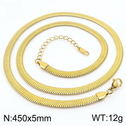 Wholesale Jewelry Simple Style Geometric 304 Stainless Steel 18K Gold Plated Necklace