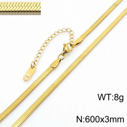 Wholesale Jewelry Simple Style Geometric 304 Stainless Steel 18K Gold Plated Necklace